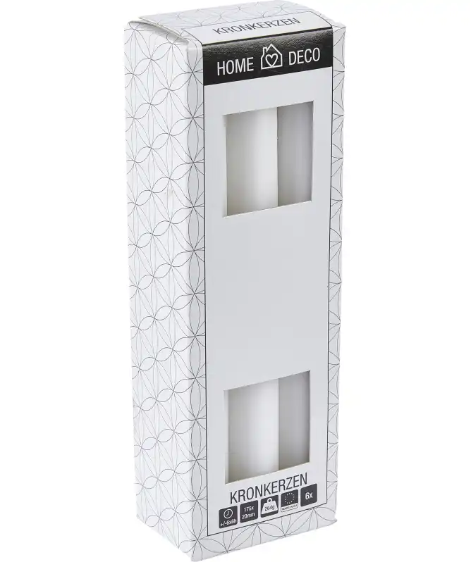 Einfarbige Kronkerzen