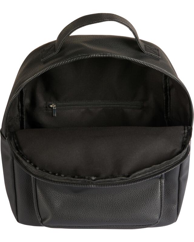 Sac à dos en similicuir femme, noir (KiK Kunstleder-Rucksack (schwarz)) — KiK, produit allemand authentique au Maroc