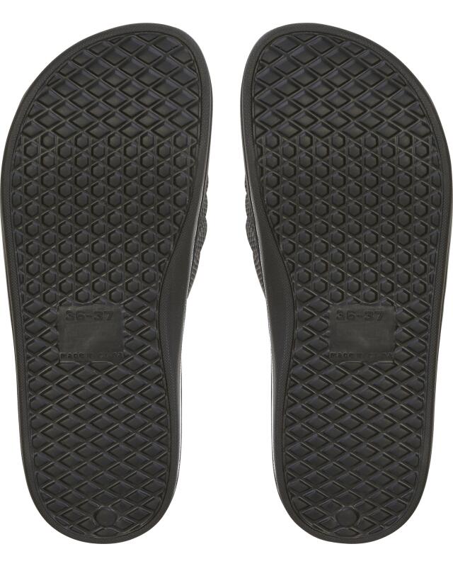Slides with textured sole for women, black (KiK Badelatschen mit Struktursohle (schwarz)) — KiK, authentic German product in Morocco