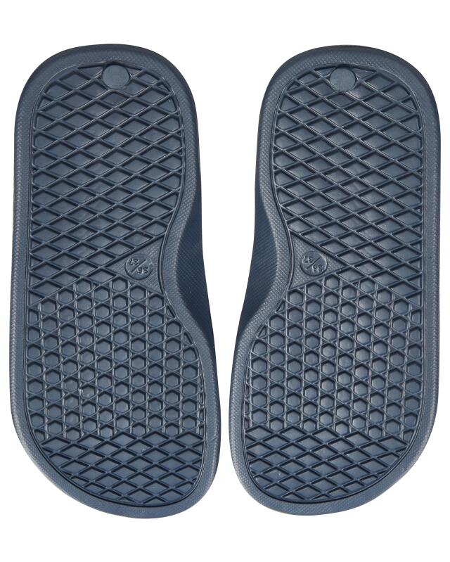 Slides with textured sole for women, navy (KiK Badelatschen mit Struktursohle (dunkelblau)) — KiK, authentic German product in Morocco