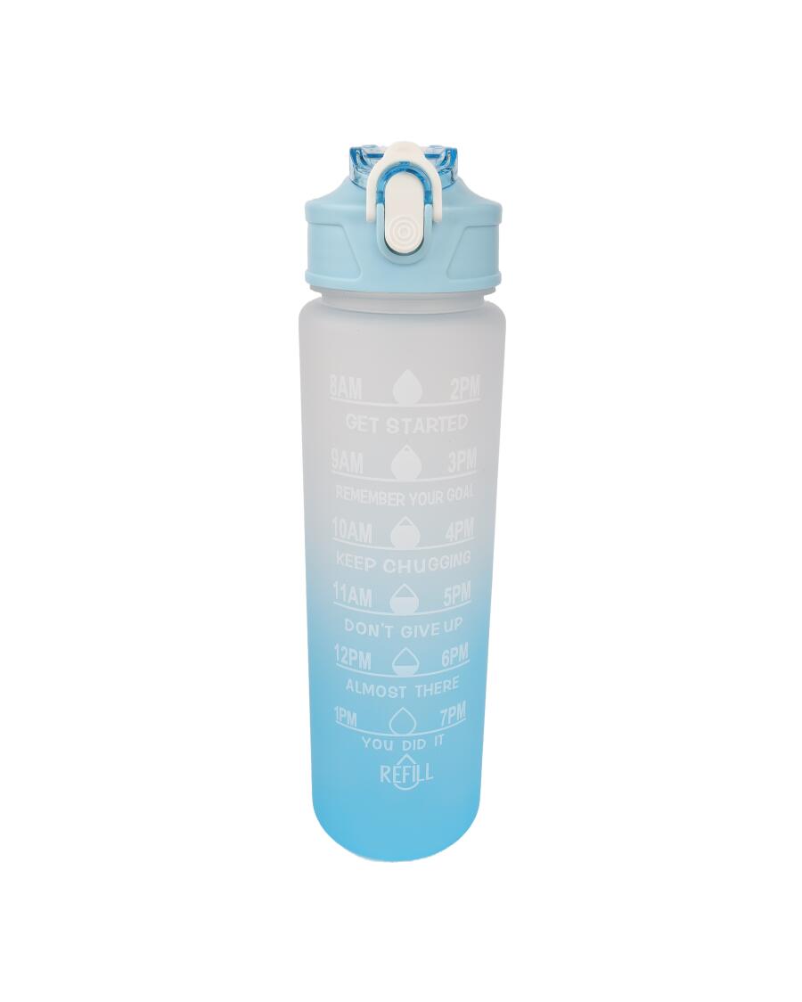 Trinkflasche mit Zeitskala, helllila