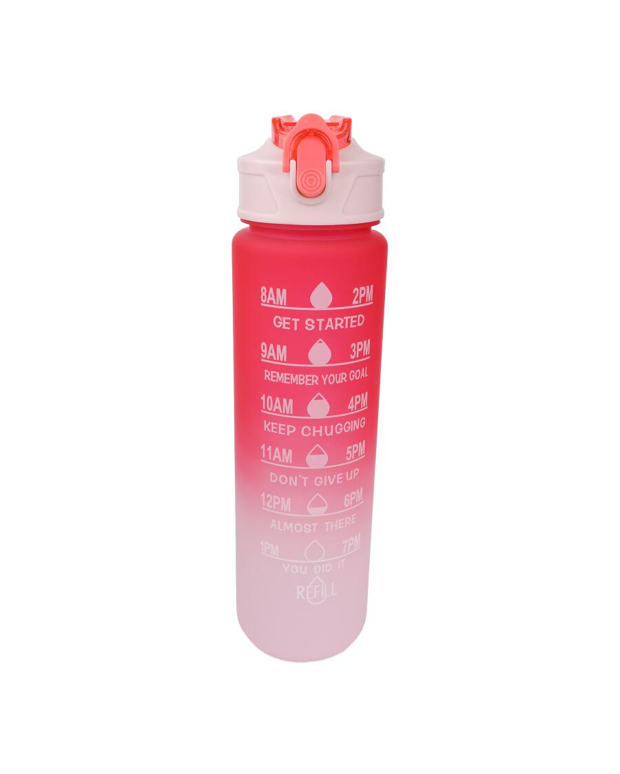 Trinkflasche mit Zeitskala, helllila