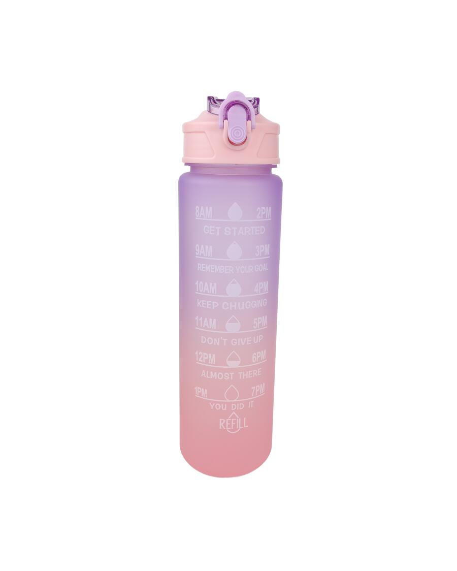 Trinkflasche mit Zeitskala, helllila