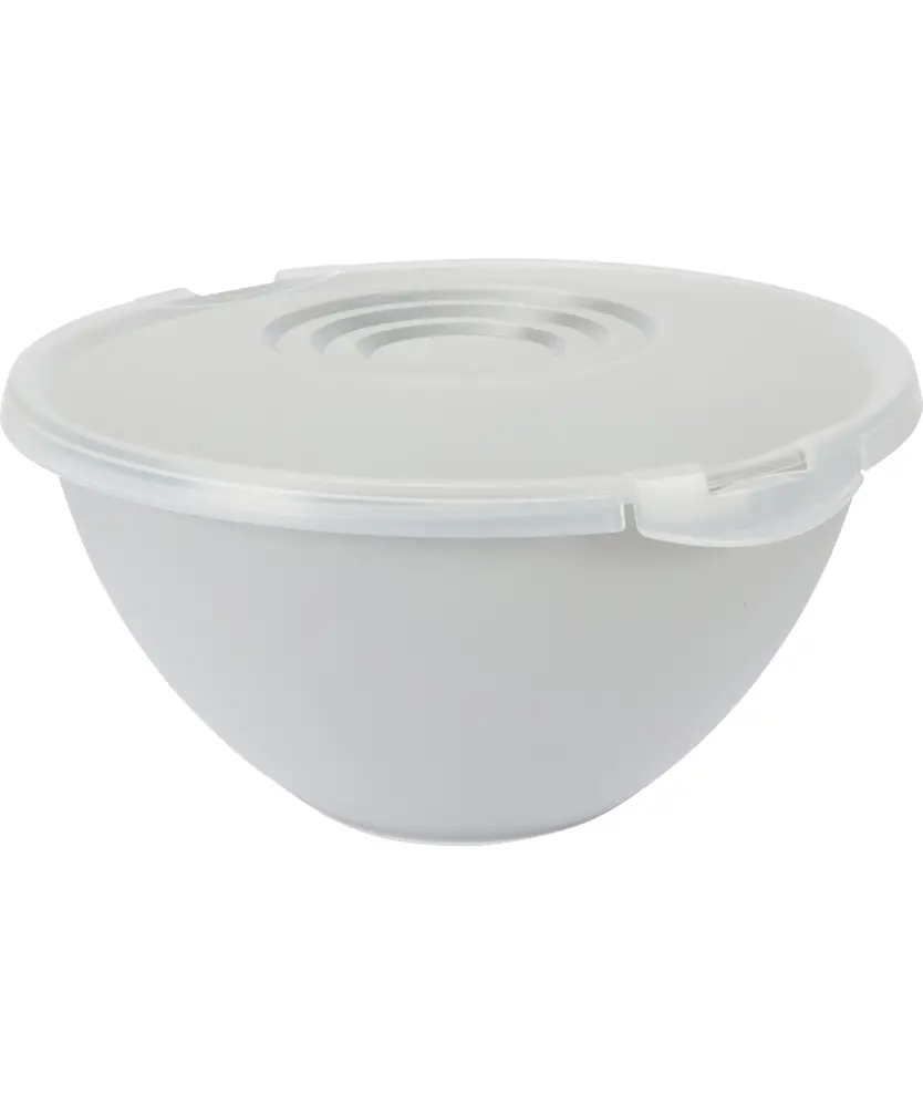 Salatschüssel mit Deckel, grau