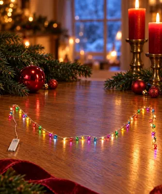 LED-Vorhang Weihnachten, weiß