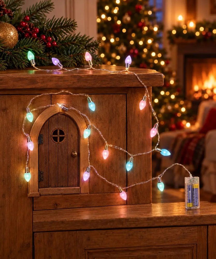 LED-Lichterkette Weihnachten, bunt
