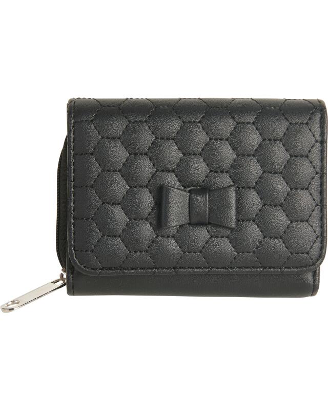 Porte-monnaie matelassé femme, noir (KiK Gesteppte Geldbörse (schwarz)) — KiK, produit allemand authentique au Maroc