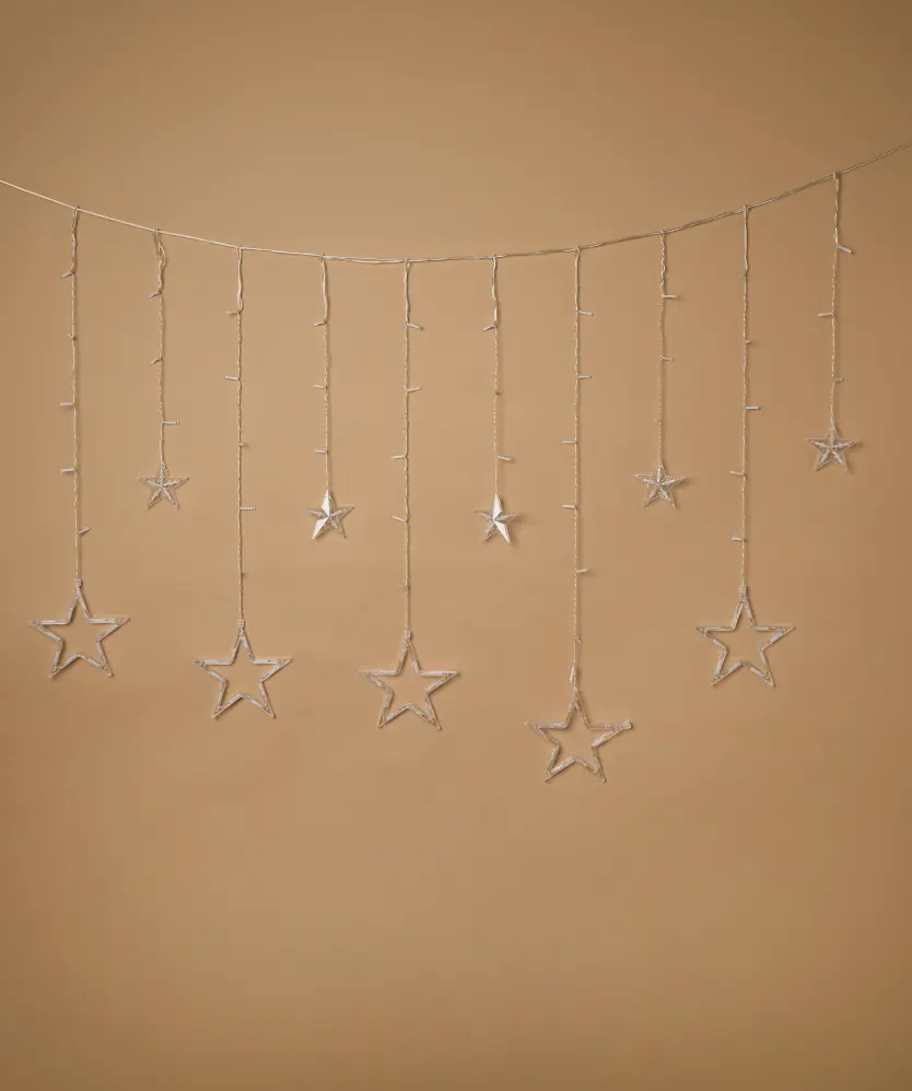 LED-Vorhang Weihnachten, warmweiß