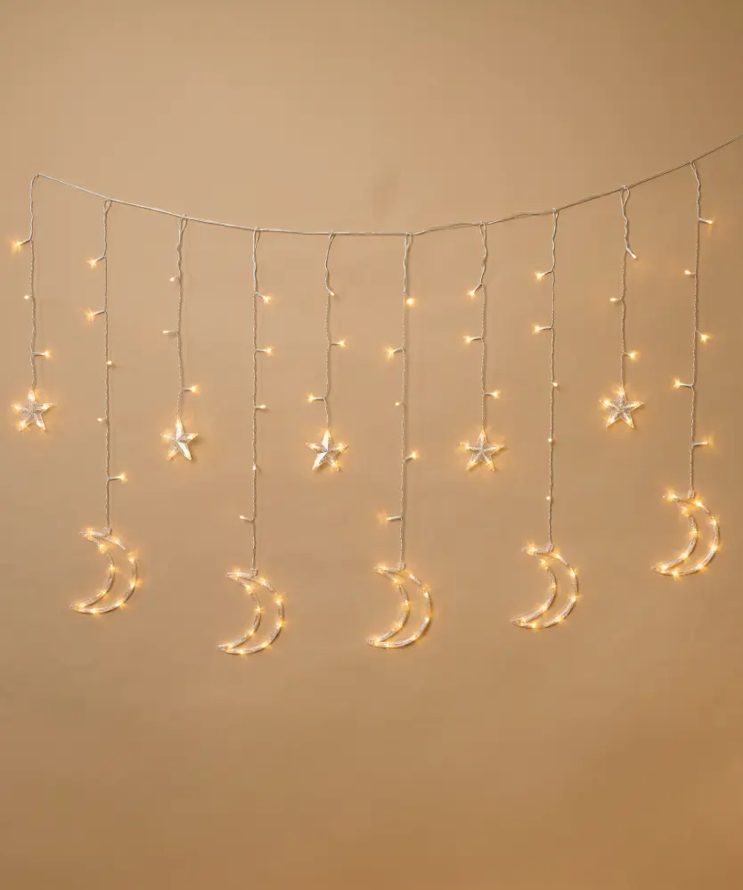 LED-Vorhang Weihnachten, weiß