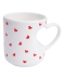 Tasse mit Herzen weiß