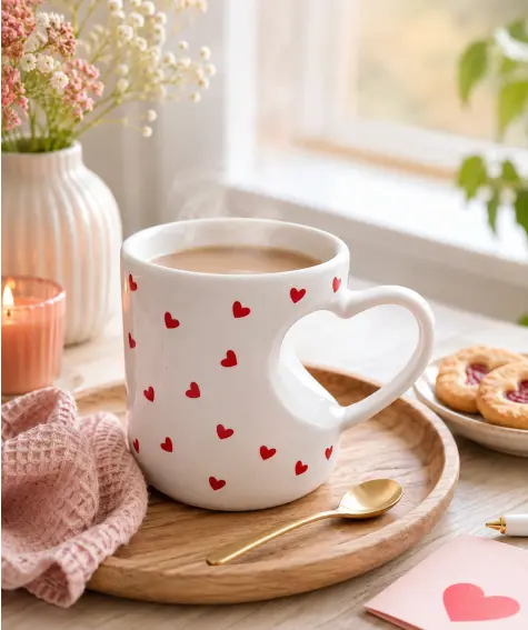 Tasse mit Herzen