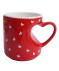 Tasse mit Herzen rot