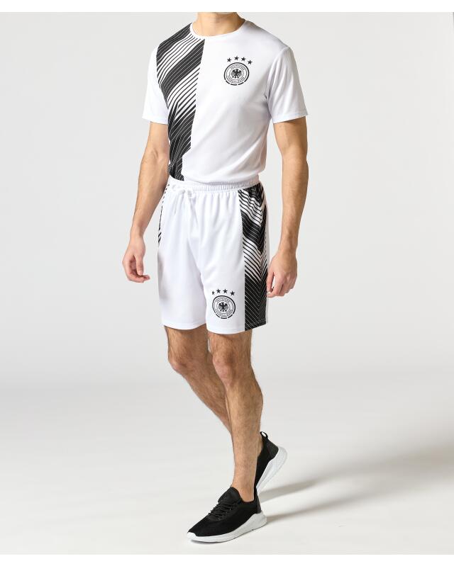 Short de sport football Allemagne homme, blanc (KiK Fußball Sport-Shorts Deutschland (weiß)) — KiK, produit allemand authentique au Maroc