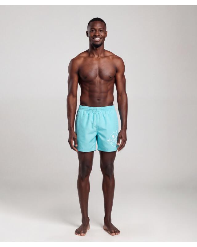 Swim shorts with side pockets for men, aqua (KiK Badeshorts mit Seitentaschen (aqua)) — KiK, authentic German product in Morocco