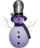 LED-Schneemann Weihnachten grau