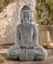 Deko-Buddha dunkelgrau