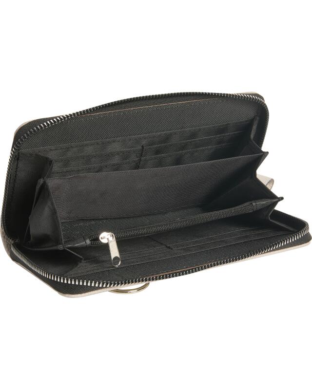 Porte-monnaie en similicuir femme, noir (KiK Kunstleder-Geldbörse (schwarz)) — KiK, produit allemand authentique au Maroc