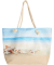 Strandtasche mit Kordeln naturfarben
