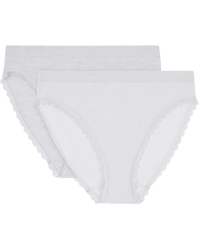 Marl briefs for women, light grey marl (KiK Graue Slips in Melange (hellgrau melange)) — KiK, authentic German product in Morocco