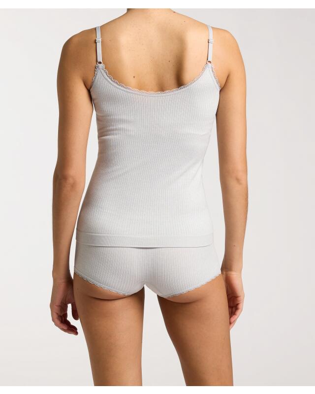 Marl spaghetti strap top for women, light grey marl (KiK Graues Spaghettitop in Melange (hellgrau melange)) — KiK, authentic German product in Morocco