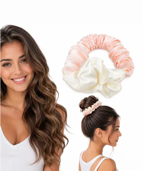 Wellen- & Volumen-Scrunchie aus Satin