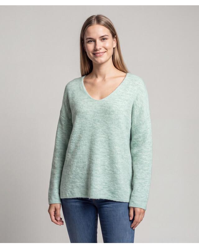 Pull en maille fine femme, aqua (KiK Feinstrickpullover (aqua)) — KiK, produit allemand authentique au Maroc