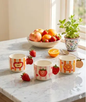 Mokken met fruit
