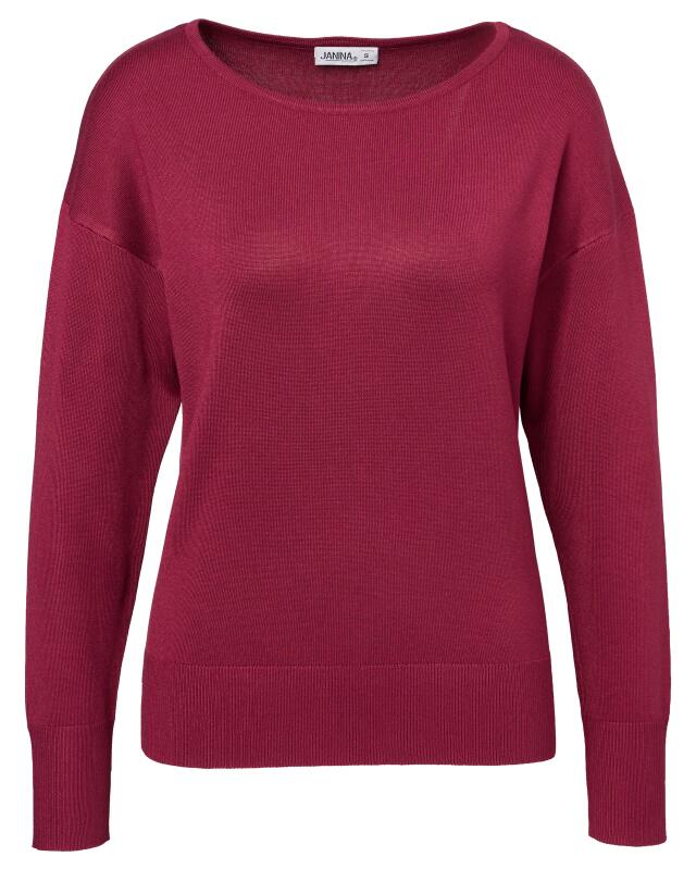 Fine-knit jumper for women, berry (KiK Pullover Feinstrick (beere)) — KiK, authentic German product in Morocco