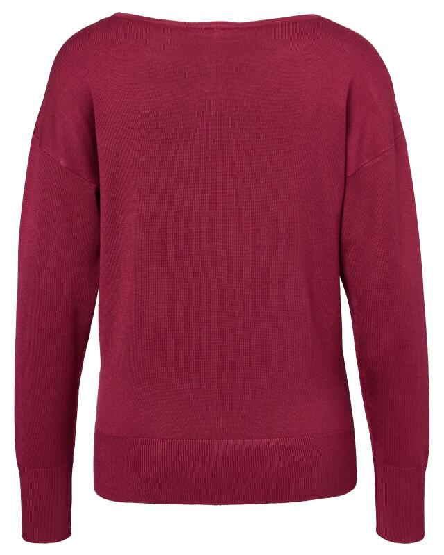 Fine-knit jumper for women, berry (KiK Pullover Feinstrick (beere)) — KiK, authentic German product in Morocco