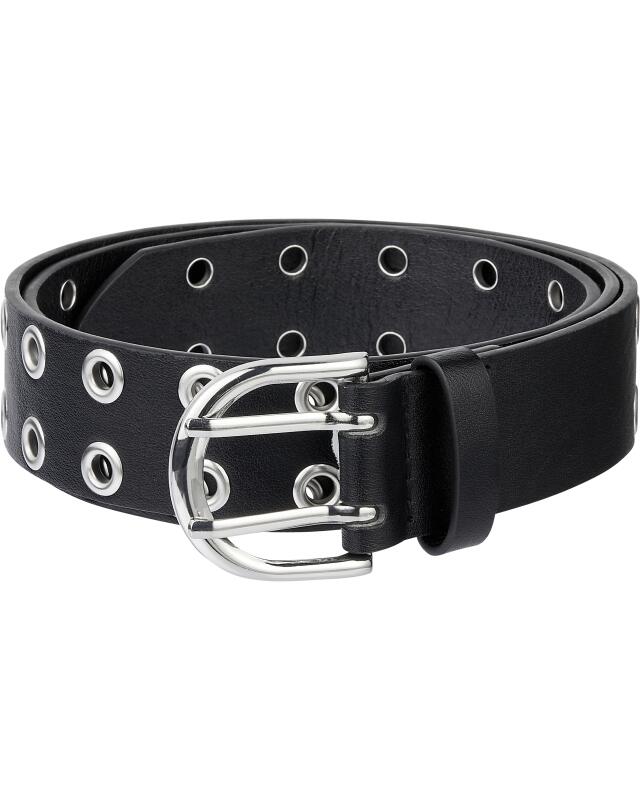 Belt with studs for women, black — KiK, authentic German product in Morocco