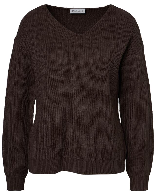 Pull en maille femme, marron (KiK Strickpullover (braun)) — KiK, produit allemand authentique au Maroc