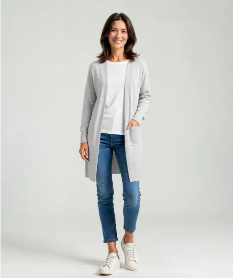Cardigan mit Rippbündchen