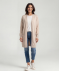 Cardigan mit Rippbündchen Beige melange
