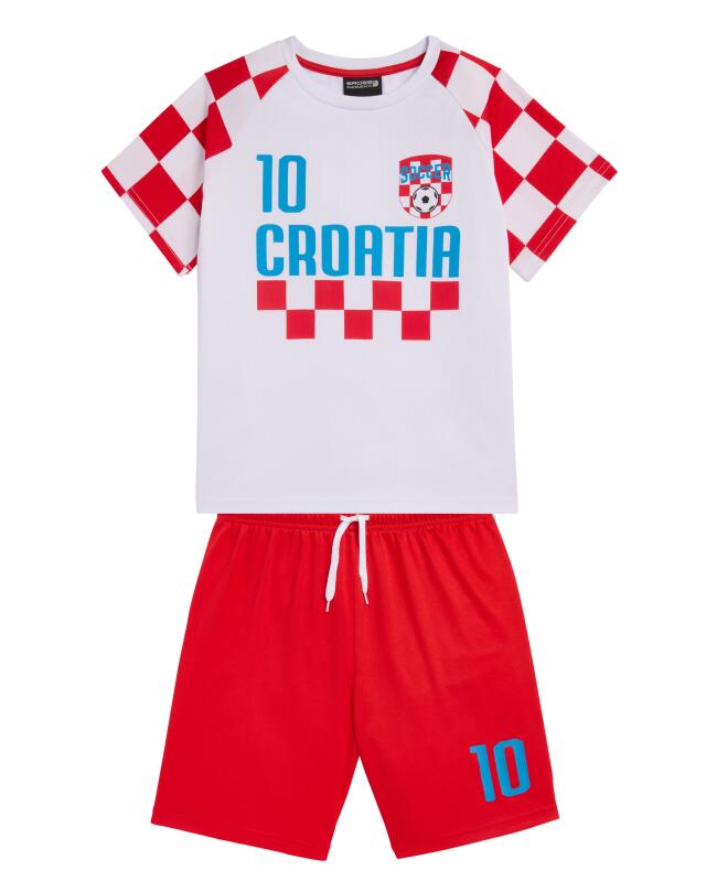 طقم كرة قدم كرواتيا للبنات، أحمر/أبيض (KiK Kinder Fußball-Set Kroatien (rot/weiß)) — KiK, منتج ألماني أصلي في المغرب