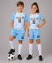 Kinder Fußball-Set Argentinien weiß gemustert