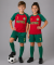 Fußball Trikot-Set Portugal dunkelrot gemustert