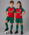 Fußball Trikot-Set Portugal dunkelrot gemustert