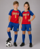 Kinder Fußball-Set Spanien rot gemustert