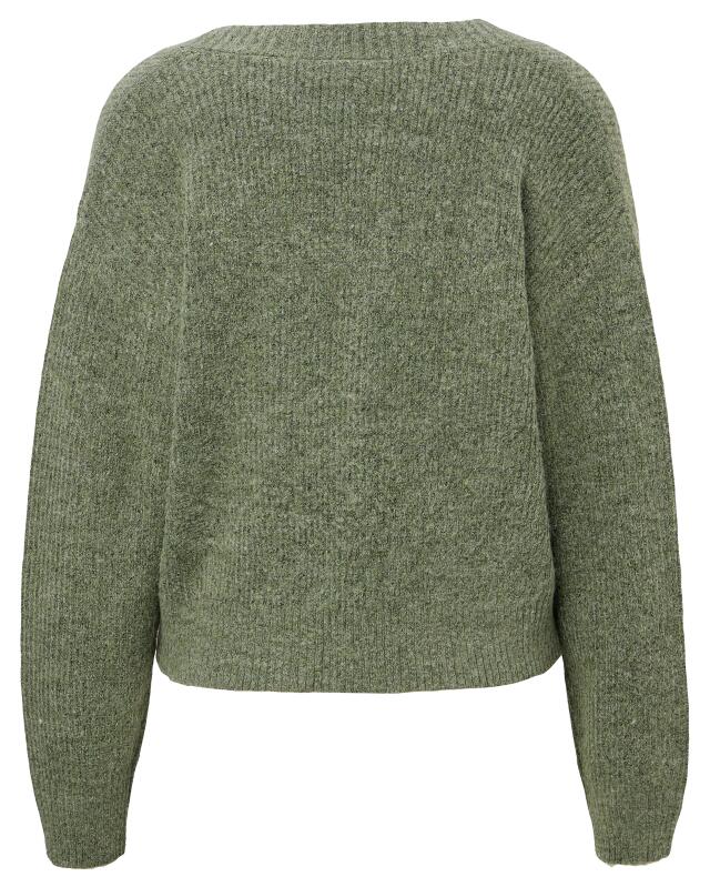 Gilet à col V femme, kaki (KiK Strickjacke mit V-Ausschnitt (Khaki)) — KiK, produit allemand authentique au Maroc