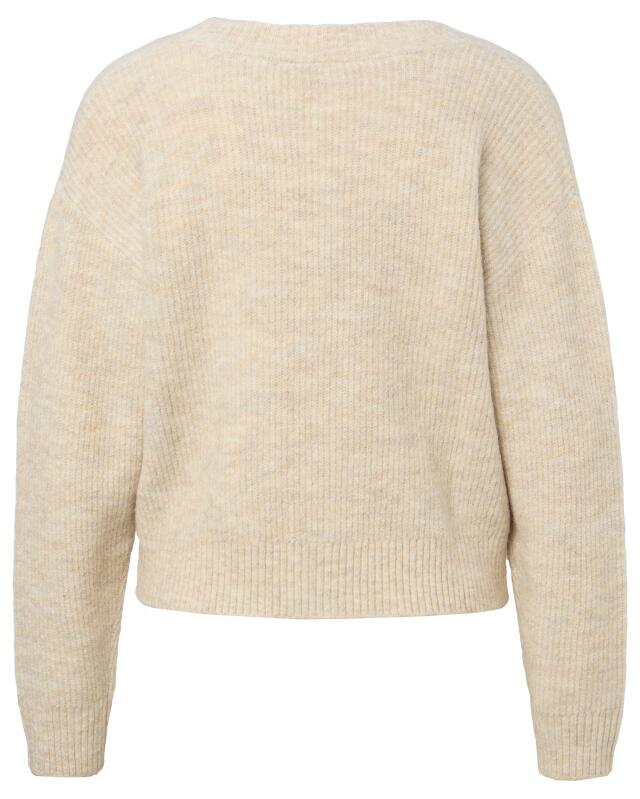 V-neck cardigan for women, beige marl (KiK Strickjacke mit V-Ausschnitt (Beige melange)) — KiK, authentic German product in Morocco