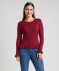 Strickjacke mit Rüschen beere