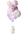 Ballons + Ballongas + Geschenkband pink