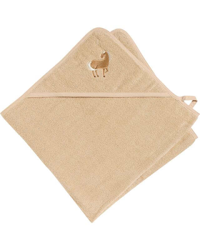 Hooded towel for baby boys, natural (KiK Kapuzenhandtuch (naturfarben)) — KiK, authentic German product in Morocco