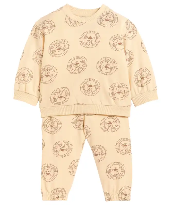 Baby joggingpak leeuwenkoppen