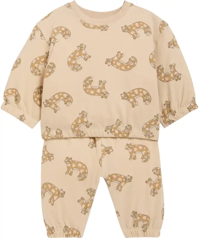 Baby sweatshirt + broek luipaard