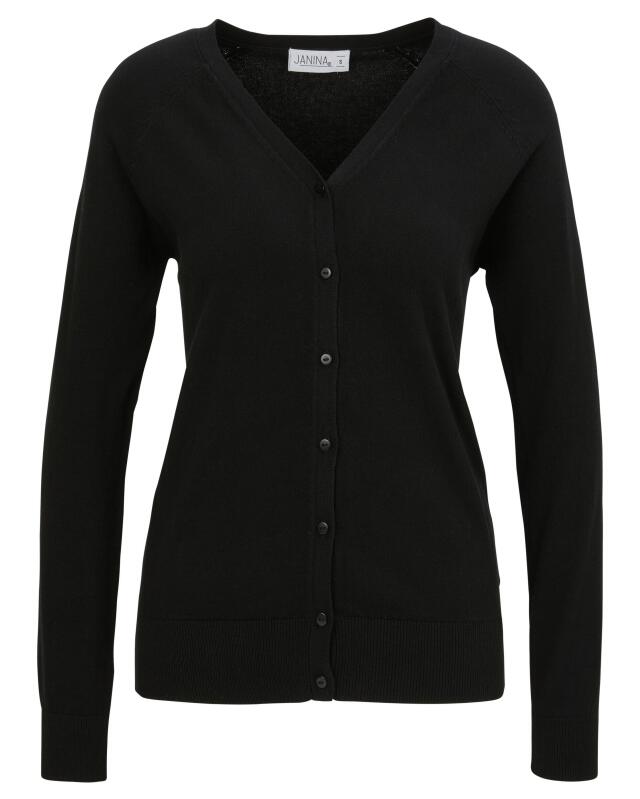 Gilet à col V femme, noir (KiK Strickjacke mit V-Ausschnitt (schwarz)) — KiK, produit allemand authentique au Maroc