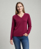 Strickjacke mit V-Ausschnitt beere