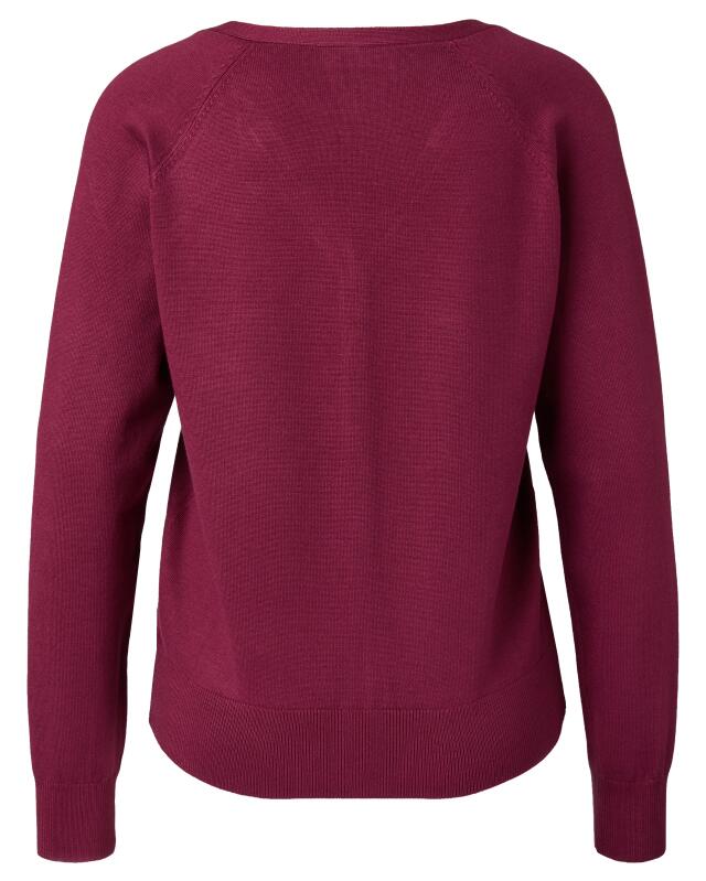 V-neck cardigan for women, berry (KiK Strickjacke mit V-Ausschnitt (beere)) — KiK, authentic German product in Morocco
