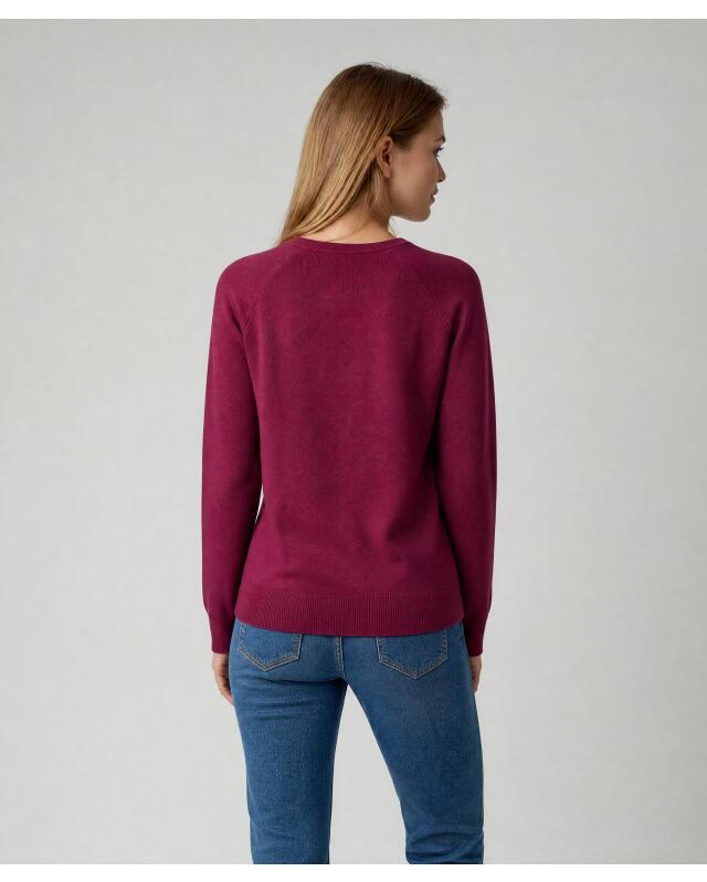 V-neck cardigan for women, berry (KiK Strickjacke mit V-Ausschnitt (beere)) — KiK, authentic German product in Morocco