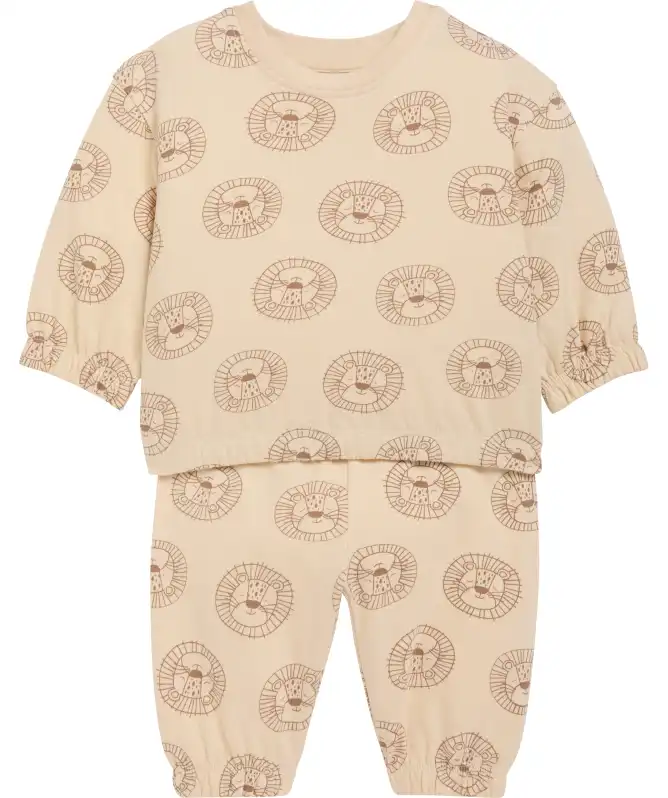 Baby sweatshirt + broek met leeuwen